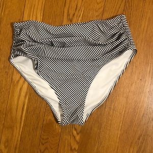Mid Rise Striped Bikini Bottom